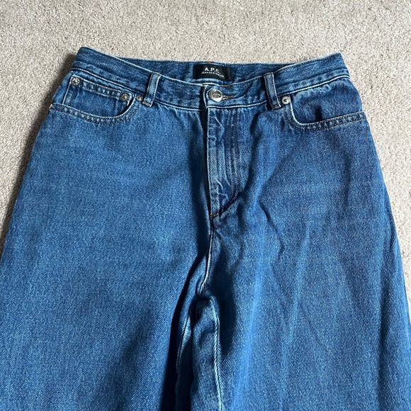 APC Blue Cotton Cropped Jean New Sailor Jeans Pants Sz. 26 - Picture 2 of 4